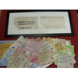 Pop Memorabilia, a collection of over 100 concert tickets, mainly from the 1970's in the