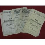 Gateshead, a collection of 16 home football programmes from, 1946/47 to 1954/54 in various