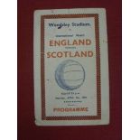 1938 England v Scotland, a pirate programme from the game played at Wembley on 09/04/1938, folded,