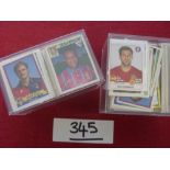 Football Stickers, a collection of 1265 stickers from various sets/years, including Panini,