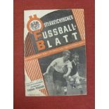 1952 Austria v England, a programme from the game played on 25/05/1952, the score is noted on the