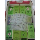 Subbuteo, a collection of 7 boxed teams includes Clydebank, spare players, a boxed plastic fence,