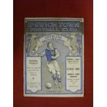 1938/39 Ipswich Town v QPR, a programme from the game played on 10/04/1939