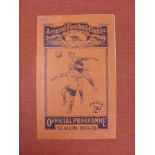 1931 England v Spain, a programme from the game played at Arsenal on 09/12/1931