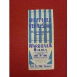 1945/46 Sheffield Wednesday v Manchester Utd, a programme from the game played on 27/04/1946