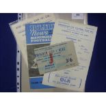 1962/63 Birmingham City v Bury, a collection of 4 items from the multi-postponed FA Cup tie, the