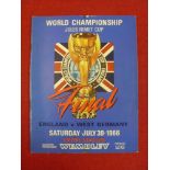 1966 World Cup Final, England v West Germany, a programme from the game played at Wembley on 30/07/