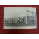 Newcastle Utd, original postcard, 1905/1906 Newcastle v Preston