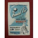 1946 FA Cup Final, Charlton v Derby, a programme from the game played at Wembley on 27/04/1946, sl