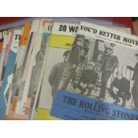 Pop Music Memorabilia, a collection of 27 different sheet music brochures, and various songs,