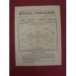 1941/1942 Tottenham v Watford, a programme from the London War Cup game played on 28/03/1942