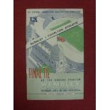 1947 FA Cup Final, Charlton v Burnley, a programme from the game played at Wembley on 26/04/1947,