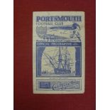 1943/44 Portsmouth v Tottenham, a programme from the game played on 18/03/1944, torn