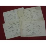 1944/45 Crewe Alexandra, a collection of 4 home single sheet programmes, in various condition, 17/