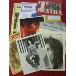 Pop Memorabilia, T.Rex, Marc Bolan, a collection of photographs, fan club brochures, sheet music