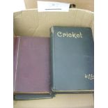 Cricket, a collection of 5 vintage hardback, books, in various condition, 1897 The Jubilee Book of