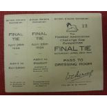 1924 FA Cup Final, Newcastle Utd v Aston Villa, a very rare, unused ticket for the game played at