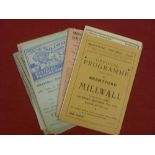 Millwall, a collection of 20 home football programmes in various condition, 45/46 (1) Aston Villa,