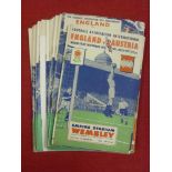 England, a collection of 53 home football programmes, from 1951 to 1966, includes the 1956 England v