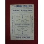 1901/1902 Sheffield Wednesday v Newcastle Utd, an ex bound volume football programme from the game