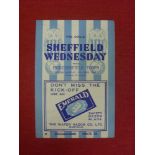 1943/44 Sheffield Wednesday v Huddersfield, a football programme from the game played on 10/04/1944,