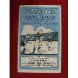 1930 Rugby League Cup Final, St Helens v Widnes, a programme from the game played at Wembley on 03/