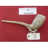 Aston Villa, a rare clay pipe, upon it, is noted 'presented to Tiny from Billy Walker of Aston