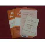 Arsenal, a collection of 5 football programmes in various condition, 12/08/45 BLA Combined Services,