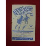 1937/38 QPR Reserves v Southend Reserves, a programme from the game played on 19/02/1938, rust marks