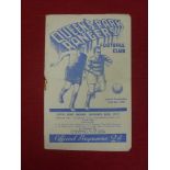 1937/38 QPR Reserves v Clapton Orient Reserves, a programme from the game played on 22/01/1938, rust