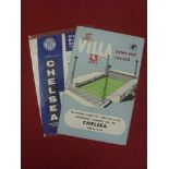 1964/65 Football League Cup Semi-Finals, Chelsea v Aston Villa, a pair of programme from both legs