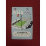 1961 Football League Cup Final, Aston Villa v Rotherham Utd, a programme from the game played on