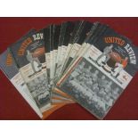 1956/1957 Manchester Utd, a collection of 22 home football programmes, in various condition, the