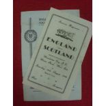 1946 England v Scotland, a pirate programme from the game played at Man City on 24/08/1946 (no