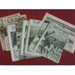 1930's & 1940's Foreign Football & Sporting Newspapers, A selection of papers to Include 'Lutti
