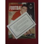 1958 Charles Buchan, the issue dated March 1958, with Duncan Edwards on the front cover. The rare