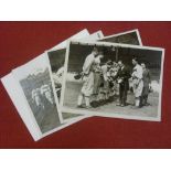 1929 Baseball at Chelsea, 3 original press photographs of the Meiji, Japanese Baseball Team, on