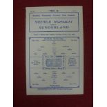 1932/33 Sheffield Wednesday v Sunderland, an ex bound volume football programme from the game played