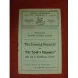 1931/32 Celtic v Airdrie, a programme from the game played on 12/12/1931, sl fold