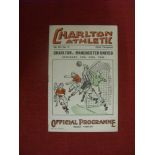 1938/39 Charlton v Manchester Utd, a programme from the game played on 11/02/1939