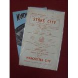 1963/64 Football League Cup Semi-Finals, Stoke v Man City, a pair of programmes from both legs