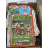 A collection of football programmes, including Finals, both domestic and europeans, play offs, other