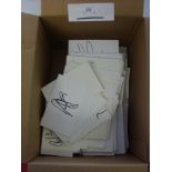 Autographs, a collection of 1430 signed white cards, all with names idenfied, the signatures inc,