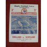 1938 Rugby Union, England v Scotland, a programme from the game played at Twickenham on 19/03/1938