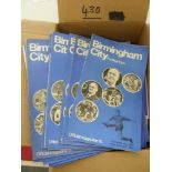 Birmingham City, an extensive collection of 229 football programmes, home (117), away (112), from