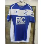 2010/11 Birmingham, a match worn home shirt, Premier League, by number 18 Fahey, in the game against