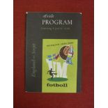 1958 World Cup, England v Russia, a programme from the game played in Gothenburg on 08/06/1958,