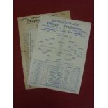 Chelsea, a collection of 3 football programmes in various condition, 02/01/1943 Fulham v Chelsea,