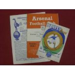 1950/51 Manchester Utd, a collection of 4 away football programmes, Birmingham (FAC), Arsenal,