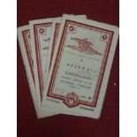 1948/49 Arsenal, a collection of 8 home football programmes, in various condition